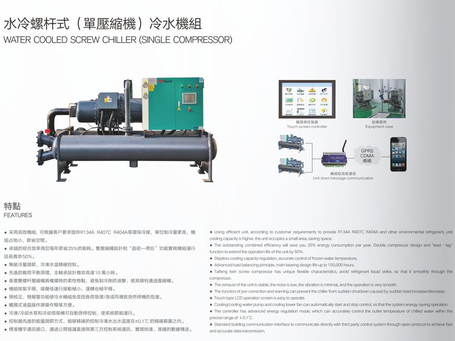 水冷螺桿式（單壓縮機）冷水機組特點.jpg